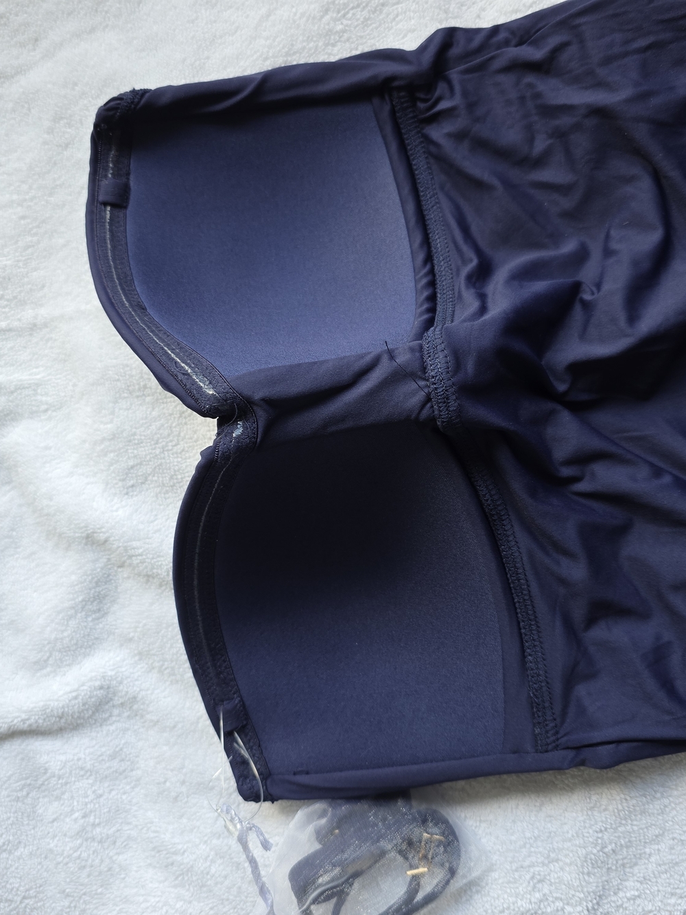 Anne Cole NWOT Navy Twist Front Bandeau One Piece Swimsuit Size 10 - Picture 8 of 12